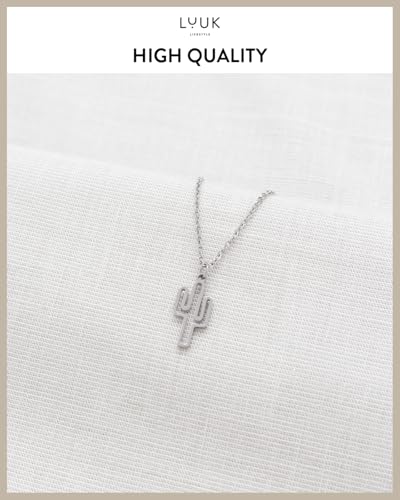 LUUK LIFESTYLE necklace with pendant, jewelry gift, filigree ladies necklace made of robust stainless steel, waterproof & durable4