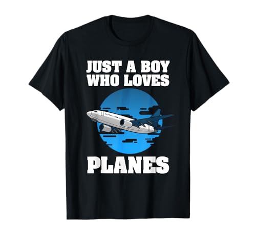 Funny Airplane Designs For Boys Men Plane Pilot Aviation T-Shirt