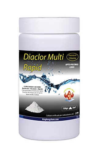 Cloro Choque 3 Acciones Piscinas DIACLOR Multi Rapid 1 KG (Cloro + Floculante + Algicida) - Cloro granulado de disolución rápida