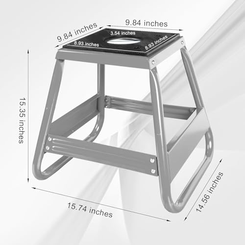 Image of Big RED Dirt Bike Stand, 1000lb Capacity, Universal Detachable Maintenance Motorcycle Lift for Kawasaki, Honda, Yamaha, Silver