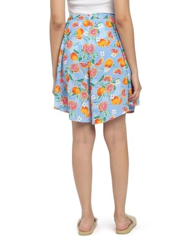 Image of B STORIES Women's Viscose Printed Lounge Culotte Shorts (Pack of 2)
