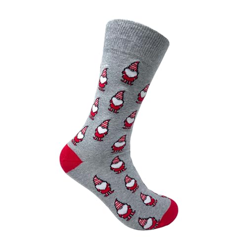 Image of Mint & Oak Printed Christmas Socks For Men, Cotton Crew Colorful Secret Santa Gift Box for Men, Xmas Calf Length Boys Socks With Fun Prints - Gift Box
