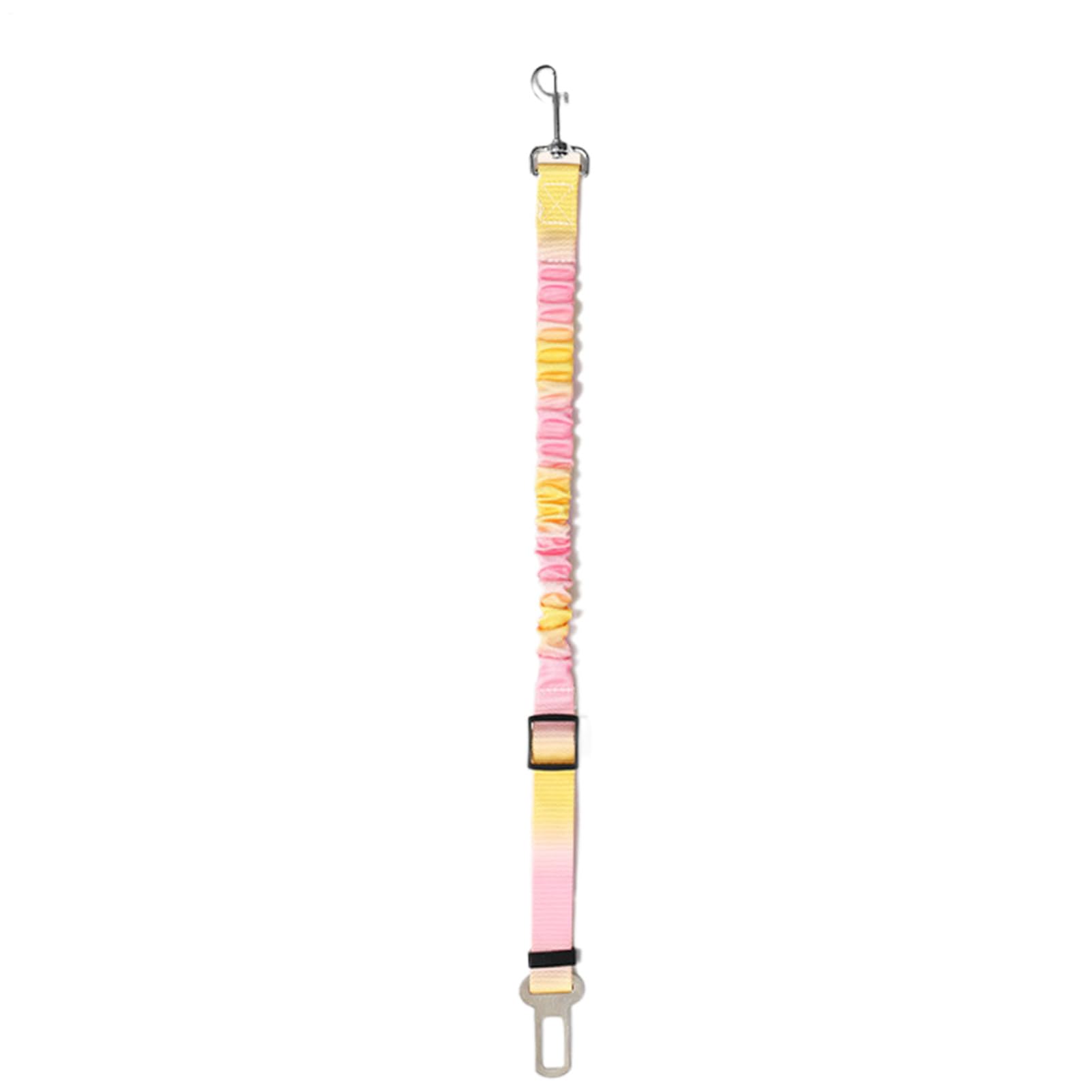 Dog Car Seat Belt | Adjustable Car Dog Safety Seat Belt | Retractable Shockproof Vest Harness Elastic Buffer Nylon Pet Supplies for Travel Vehicle Road Trips