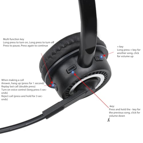 Auricular Bluetooth Jectse con Micrófono y Reducción de Ruido miniatura 3