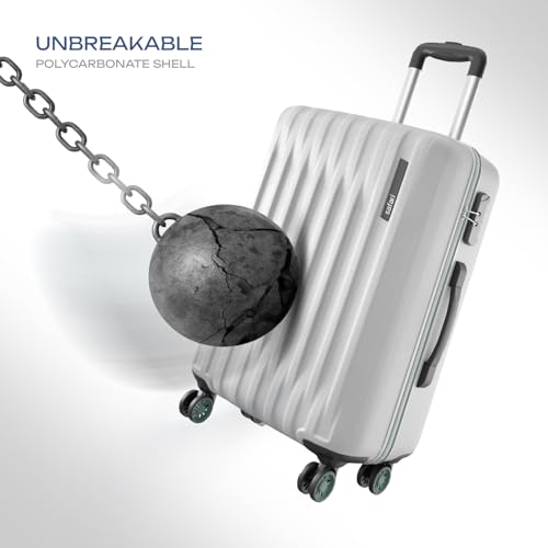 Image of Safari Ray Neo 8 Wheels Set of 3 Trolley Bags, Hard Case Polycarbonate 360 Degree Wheeling Carry on & Check-in Luggage for Men & Women, Suitcase for Travel, Trolley Bags for Travel, Cloud Grey