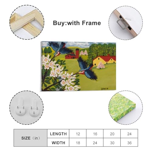 Maud Lewis pommiers en fleurs art mural poétique pour illuminer votre foyer - 3
