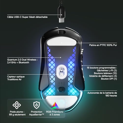 Steelseries AEROX 9 WIRELESS GAMING - vue 10