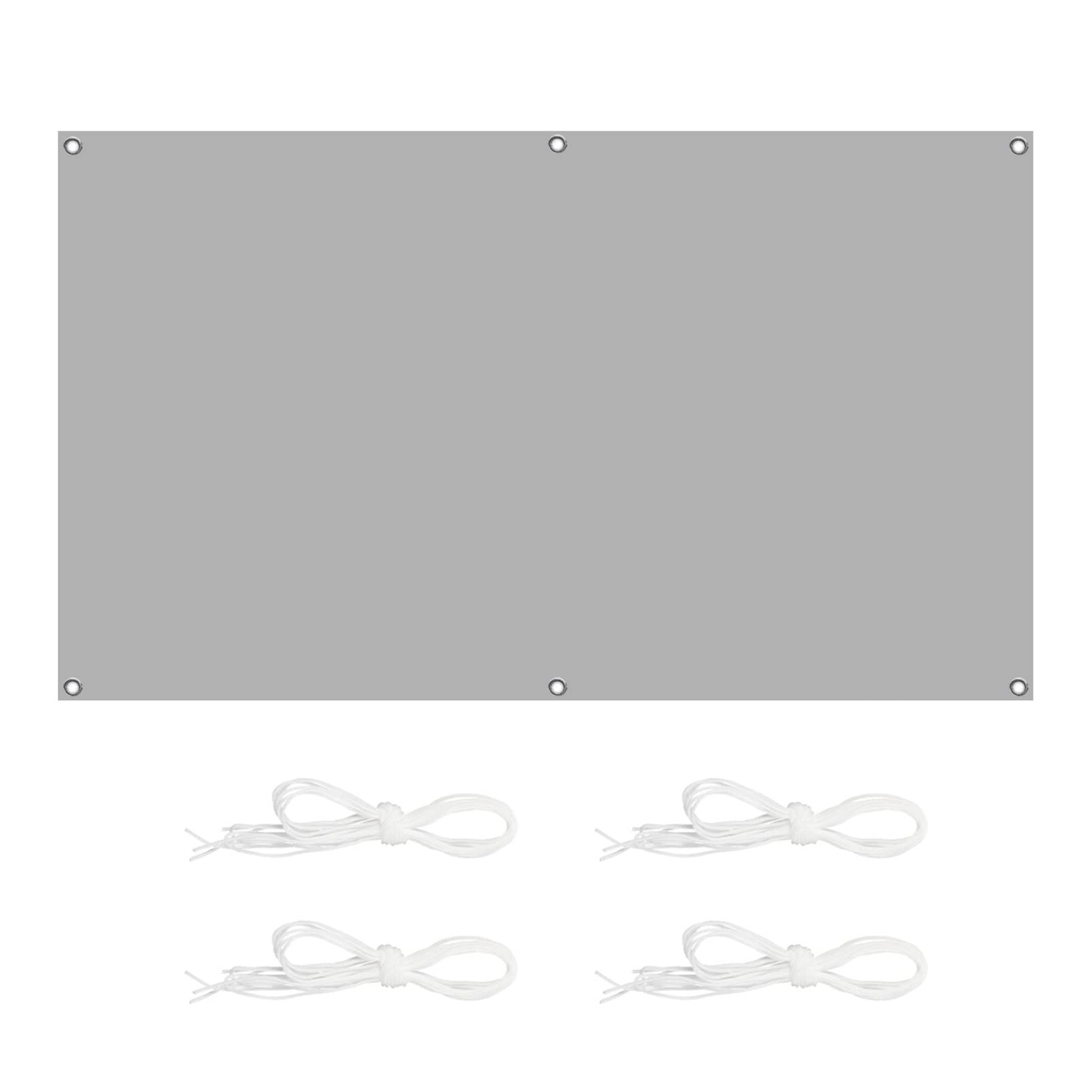 LYGBAOFUL Vela Parasole Impermeabile per Esterni Rettangolare 2M x 5M Resistente all'Usura Protezione UV Vela con Kit di Fissaggio per Feste in Giardino Prato Grigio Chiaro