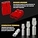 Mockito 4 Pack Battery Quick Connect/Disconnect Connector Kit, Designed for 6-10 AWG Cables, Supporting 12-36V DC Voltage and Rated for 50A Current. for Car ATV Trailer Towing Winch(Red)