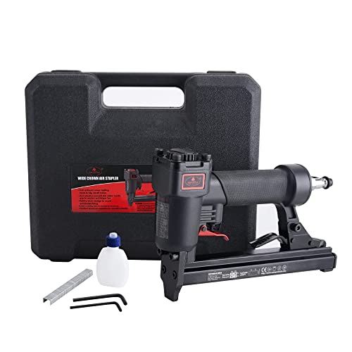 Image of AEROPRO Tools T50J 20 Gauge Wide Crown Air Stapler Pneumatic Staple Gun, 1 /4-Inch to 9 /16-Inch Upholstery Stapler for Upholstering, Woodworking and DIY Projects