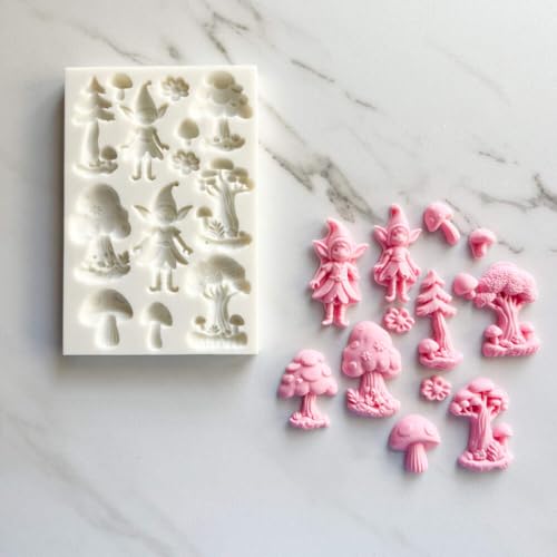 FAIRIES TREES AND MUSHROOMS MOLD