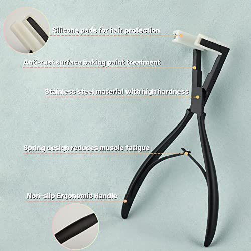 SPEEDWOX Tape In Hair Extensions Pliers 8 Inches Sealing Clamp Pliers Hair Sealing Pliers Human Hair Extensions Styling Tool Hair Extension For Salon Professional Installation - Image 3