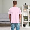NetSetUK Men's Value Weight Short Sleeve T-Shirt Plain Crew Neck 100% Cotton Summer T Shirts for Men UK Size (S to XXL) Light Pink #3