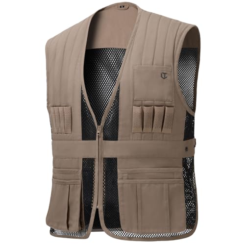 VisionTac Unisex Tactical Shooting Range Vest Breathable with Movable Shoulder Pad for Skeet Trap Clay Shooting