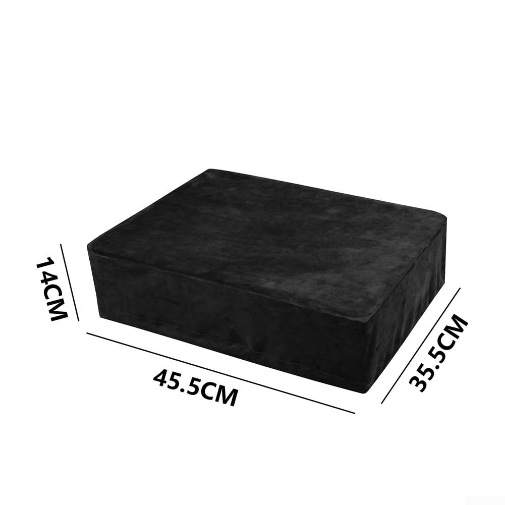 Housse anti-poussière pour platine audio-Technica AT-LP120XUSB - Ajustement personnalisé 43 x 33 x 13 cm, tissu élasthanne, noir/bleu, protection légère (noir)
