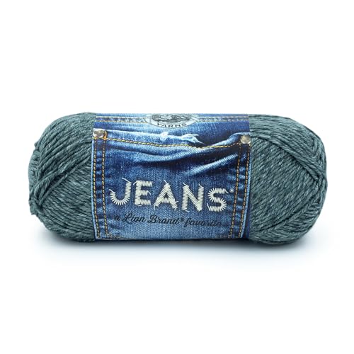 Image of Lion Brand Yarn, Soft Jeans Yarn for Crocheting and Knitting, Vintage, 1 Pack