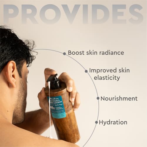 Image of Mintree Fantasea Body Lotion, 48-Hour Hydration with Ceramides and Peptides, Lightweight, Non-Sticky Body Lotion for Men and Women, Helps Calm Body Acne and Protect from Pollution | All Skin Types | 200 ml