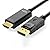 ECKDZMY 4K DisplayPort to HDMI Cable 6ft, One-Way Uni-Directional Transmission DP 1.2 to HDMI 1.4, Compatible with HP, ThinkPad, AMD, NVIDIA (DP to HDMI Only)