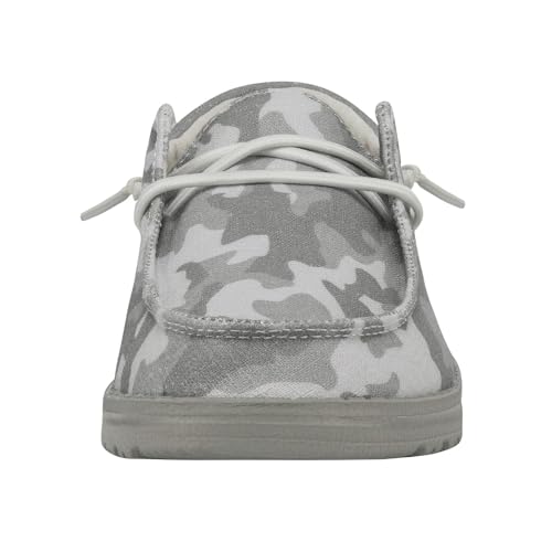 Image of HEYDUDE Women's Wendy Funk Cloud Camo Size 9 | Women's Shoes | Women's Lace Up Loafers | Comfortable & Light-Weight