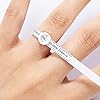 BBbanda UK Ring Sizer Measure Sizes A-Z with Magnifying Glass Adjustable Ring Measurement Tool for Men and Women - White #4