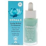 DERMA-E Scalp Relief Treatment – Dry Scalp Moisturizer Serum – Tea Tree Oil, Menthol and Aloe Vera Cool and Soothe Itchy Scalp and Promote Scalp Health, 1 Fl Oz