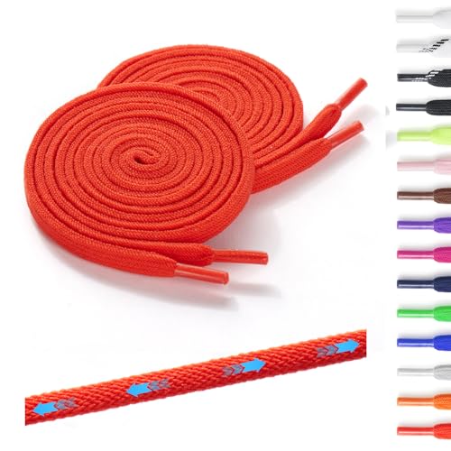 Shecret 2 Pairs of Elastic Shoelaces - No Tie Elastic Shoe Laces, Flat, for Kids and Adults, 7mm Width, Rubber Shoelaces