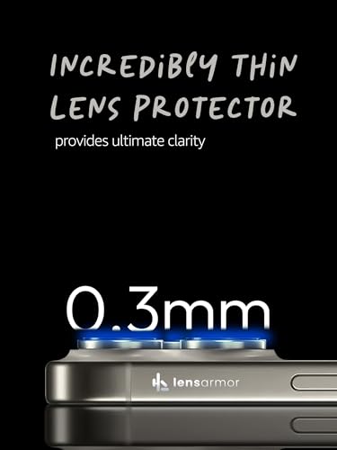 Image of Lensarmor Compatible with iPhone 16 Pro Max Natural Titanium Camera Lens Protector (2-Pack) - OEM-Color 9H Tempered Glass, Anti-Scratch, Precision Fit with Alignment Frame