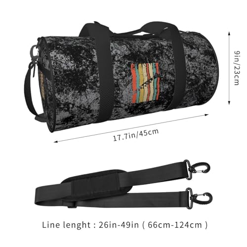 Vintage Clarinets Silhouette Convertible Garment Bag with Shoulder Strap, Carry on Garment Duffel Bag for Men Women - Rolling Foldable for Travel Luggage Bags (Black)3