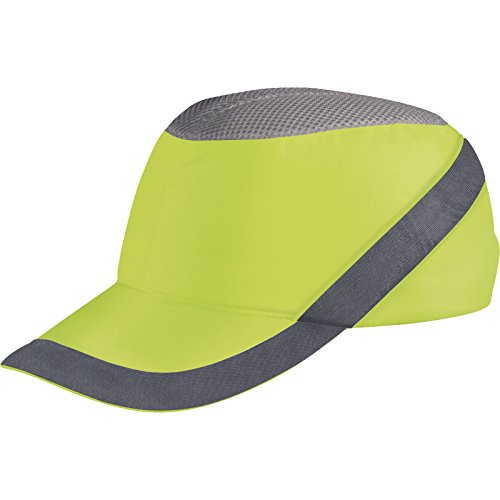 Deltaplus COLTAAIJAFL Anstoßkappe Baseball-Stil, Neongelb-Grau, Größe Einstellbar- long peak
