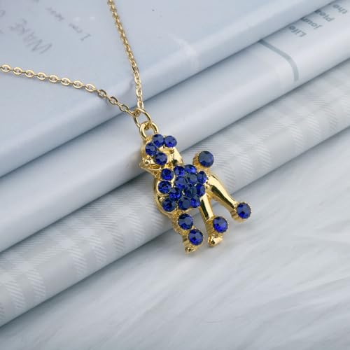 Image of CENWA Sorority Gifts Pretty Poodle Rhinestone Brooch Pin /Necklace Greek Sorority Jewelry for Women