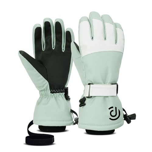 OMECHY Winter Gloves Men Women Warm Waterproof Ski 5 Layer Touch Screen Snow Gloves for Cold Weather