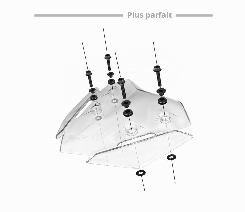 Visière De Carénage De Pare-Brise Yam&aha XMAX250 XMAX300 Tech Max 2023, Pare-Brise De Sport pour Moto