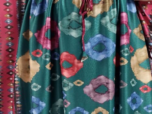 Image of Women's- Kaftan /Nighty /Maxi /Gown /Nightdress /Nightwear Serena Fabric- V-Neck Floral Print