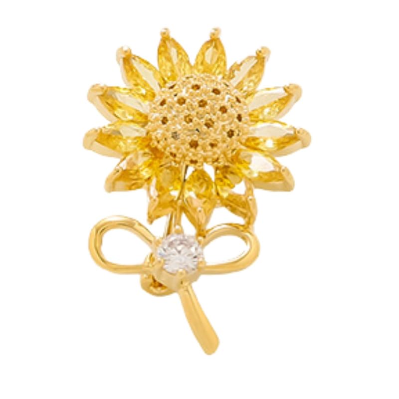 Women's Sunflower Brooch Pin Small Corsage Collar Clothing Accessory-image-5