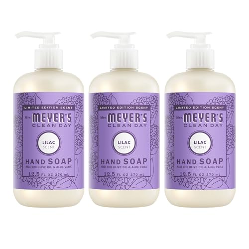 MRS. MEYERS CLEAN DAY Liquid Hand Soap Lilac Scent 12.5 Ounce Bottle (Pack of 3)