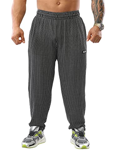 Men's Baggy Sweatpants, Loose Fit Gym Workout Pants with Pockets2