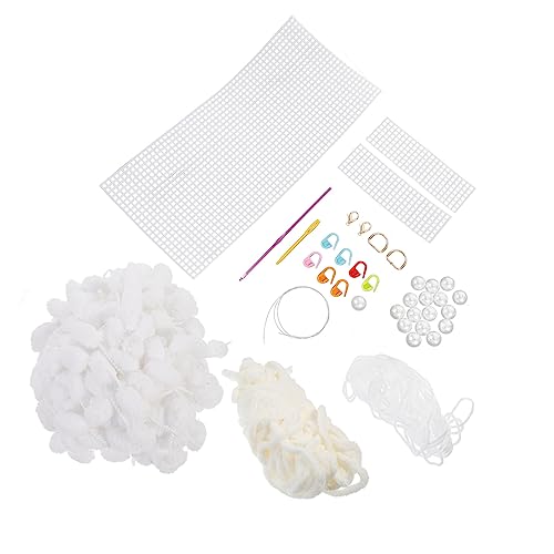 VOSAREA 1 Conjunto De Kit De Material DIY Ganchos De Crochê De Plástico Bolsa De Ombro De Tecido Kit