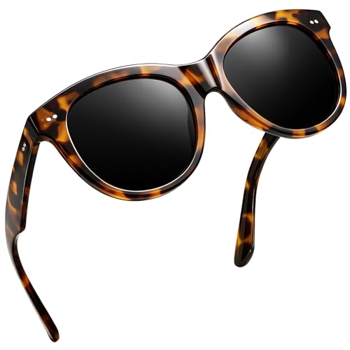 Image of Joopin Oversized Cat Eye Sunglasses Polarized UV Protection Retro Round Sun Glasses Shades for Women Driving Beach Vacation