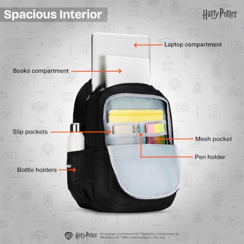 Image of Nasher Miles x Harry Potter Backpack | Polyester Laptop Backpack 35L | Ideal for School, College, Office & Travel | Men, Women, Boys, Girls