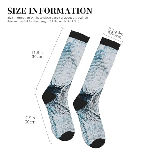 Grungy Denim Compression Socks, Suitable For Both Men And Women - Perfect For Running, Grooming, Hiking, Flying, And Traveling4