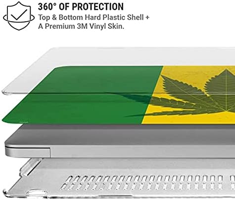 Skinit Case + Skin Compatible with MacBook Pro 15in (2016-19) Originally Designed Marijuana Rasta Flag Design