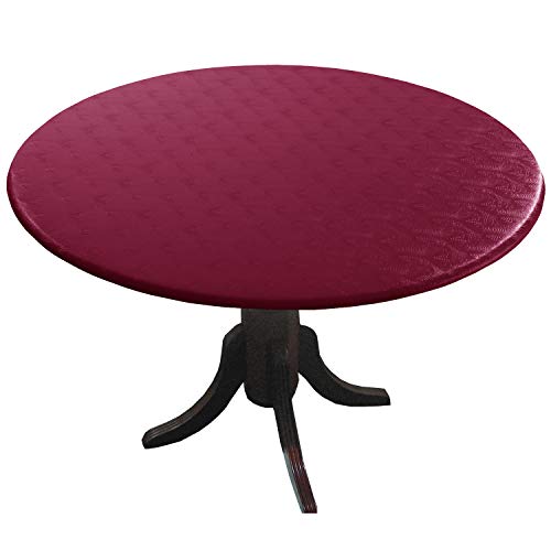 Econotex Royal Burgundy Fitted Tablecloth, (tablecover, Table Cover) in Neutral Shades That Blend with Any Decor. The ECO in Means There is no Ink on These Covers.