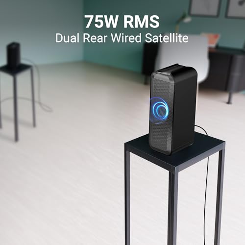 Image of ZEBRONICS Juke BAR 9551 Soundbar, 5.2 Surround, Dolby Audio, 625 Watts, Triple Driver Soundbar, Dual (Wireless Rear Satellites & Wireless Subwoofer), Bluetooth v5.3 | HDMI (ARC) | Optical | USB | AUX