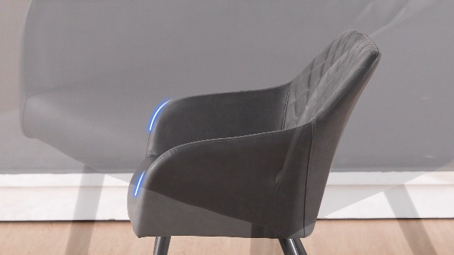TUKAILAi Set di 4 Sedia Sala da Pranzo Imbottita in Pelle Artificiale, Sedie da Pranzo Moderne con Schienale e Gambe in Metallo, Sedia da Salotto per Poltroncina Cucina Ufficio (Marrone