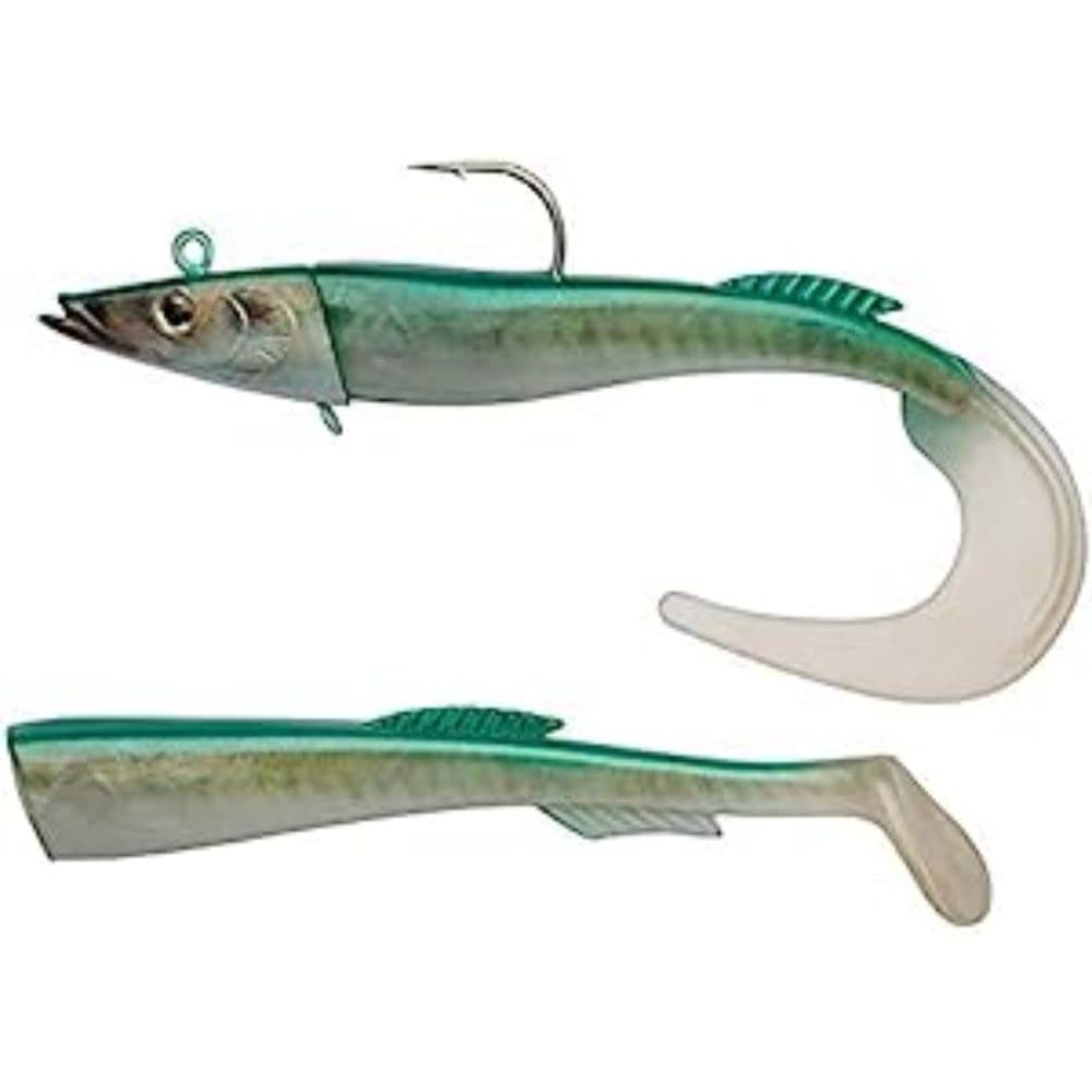 Berkley PowerBait Power Sandeel - Saltwater Soft Bait Fishing Lure for Bass, Pollack, Cod, Ling and Wrasse - Paddle Tail & Curl Tail Supplied
