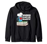 Books Make Me Happy T-Shirt Reader Bookworm