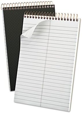 Gold Fibre Spiral Steno Book, Gregg Rule, 6 x 9, Grey Cover, 100 Sheets, Sold as 1 Each
