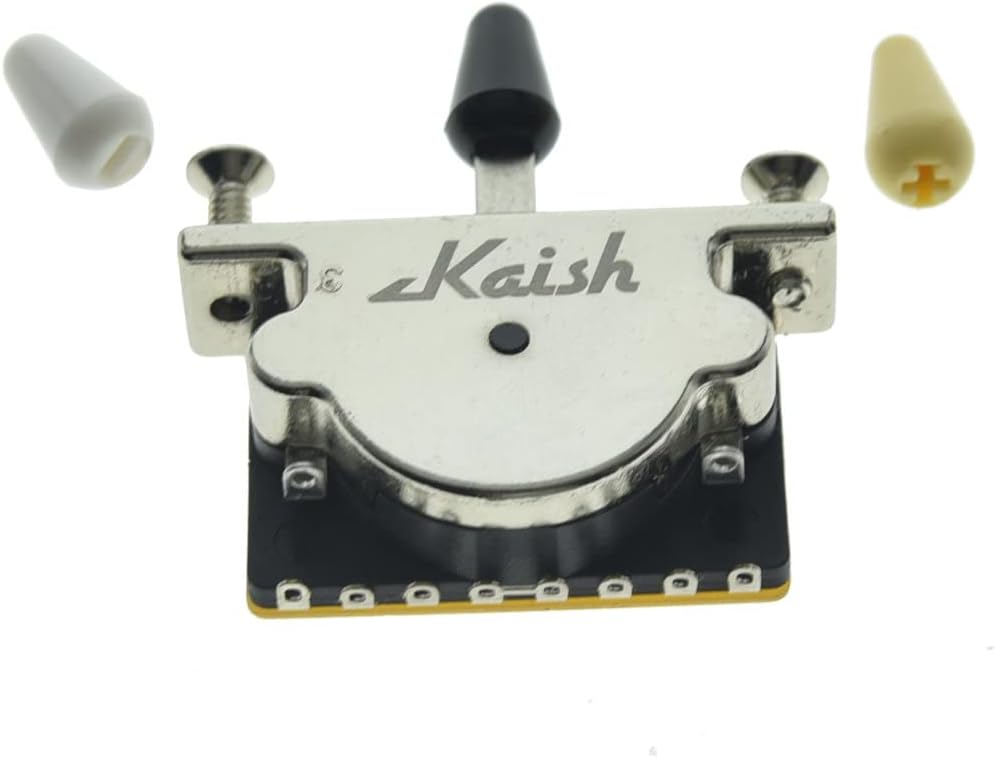 KAISH Heavy Duty 5 Way Guitar Pickup Lever Switch Selector Switch for Strat Tele with 3 Plastic Tips