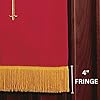 Needzo Reversible Pulpit Scarf, Red and White with Gold Colored Fringe and Cross, Catholic Church Supplies, 17 x 36 Inches #3