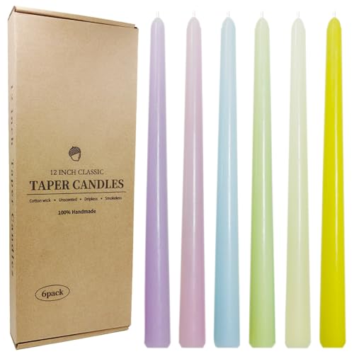 Bougies coniques pastel pour décoration table mariage anniversaire fête